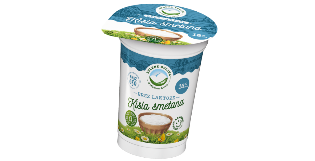Kisla smetana BREZ LAKTOZE 18 % m. m.