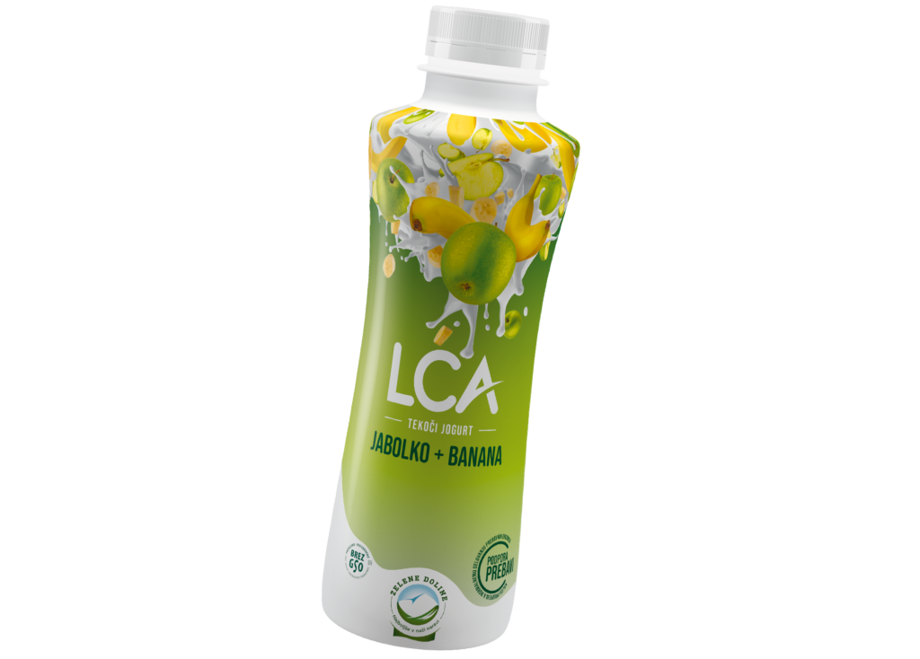 LCA tekoči jogurt jabolko in banana